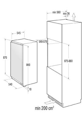 Gorenje-RI-5092-AW-Einbaukhlschrank-A-875-cm-Hhe-027-kWh-150-L-Khlteil-Abtau-Vollautomatik-Festtrtechnik-wei-0-0